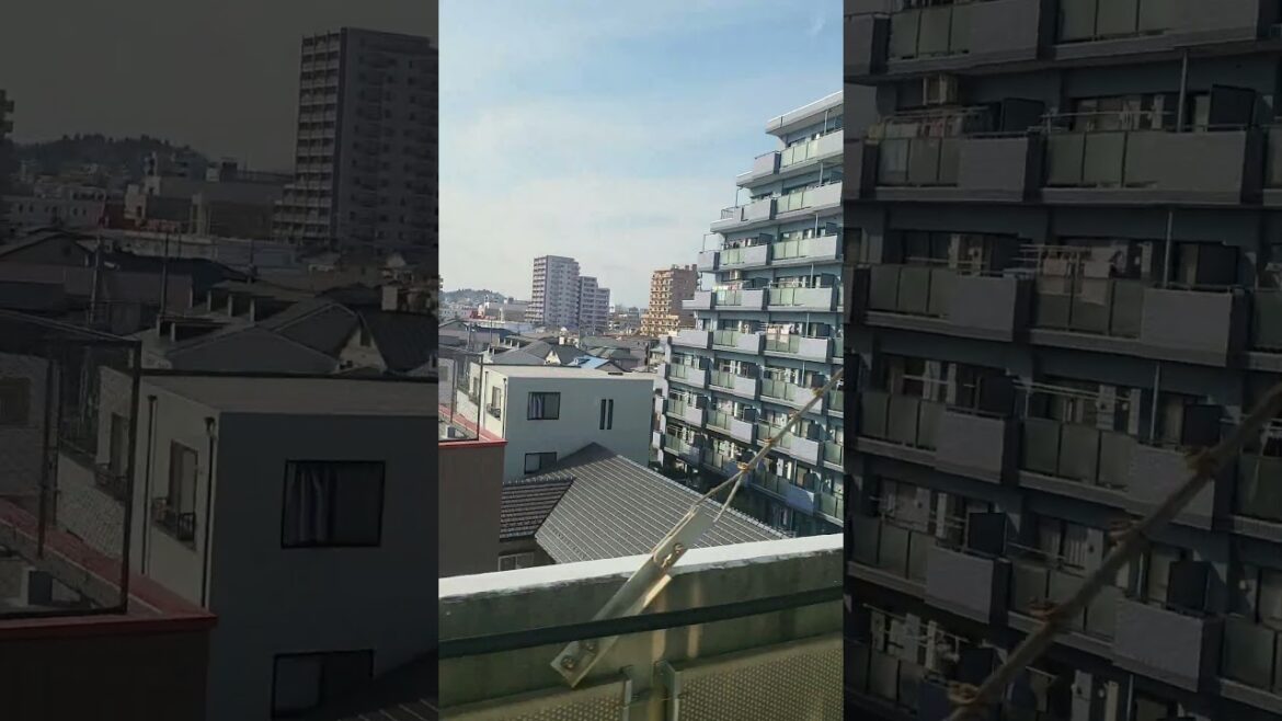 Sendai City view inside Shinkansen #japantouristguide #japantravelguide #sendai #miyagiprefecture