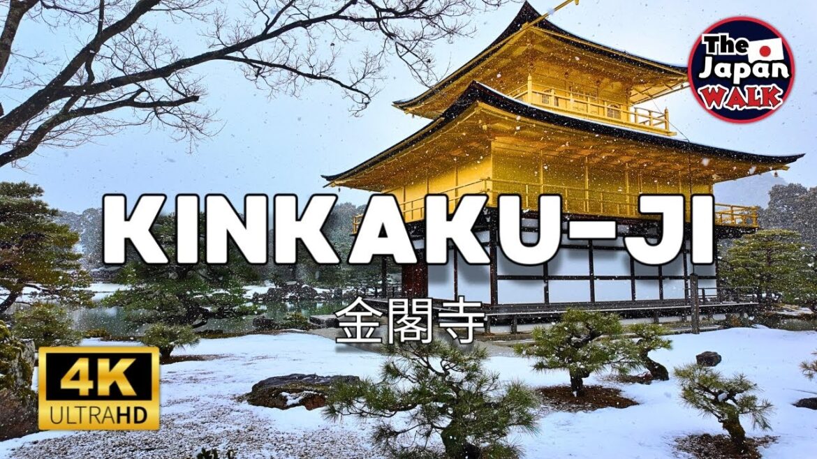 Kinkaku-ji: Kyoto’s Golden Pavilion in a Snowstorm | Walking Tour | 4K