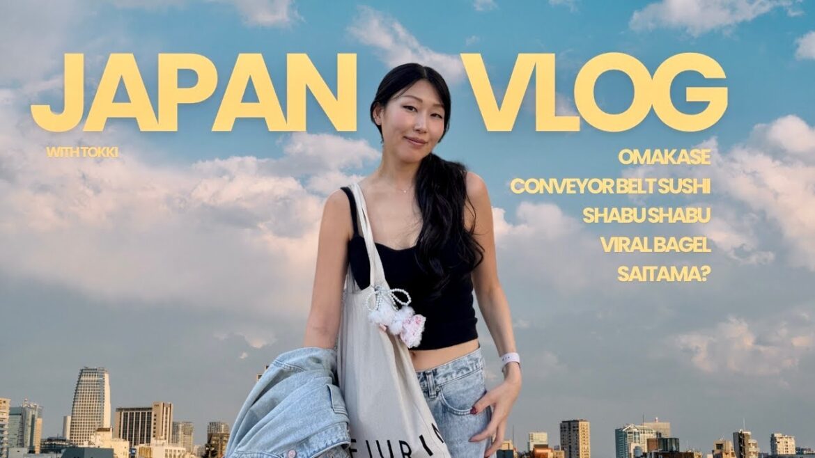 Tokyo vlog | sushi omakase, conveyor belt sushi, day trip to kawagoe, viral bagels, shabu shabu