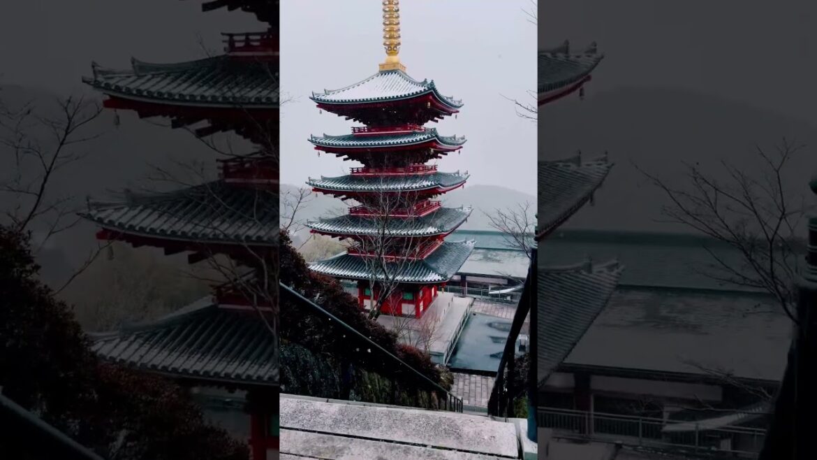 Snow Scene in Japan☺️❄️✨#japan #japantravel #japantravel  #hagurosan #akita #saga #snow #niigata