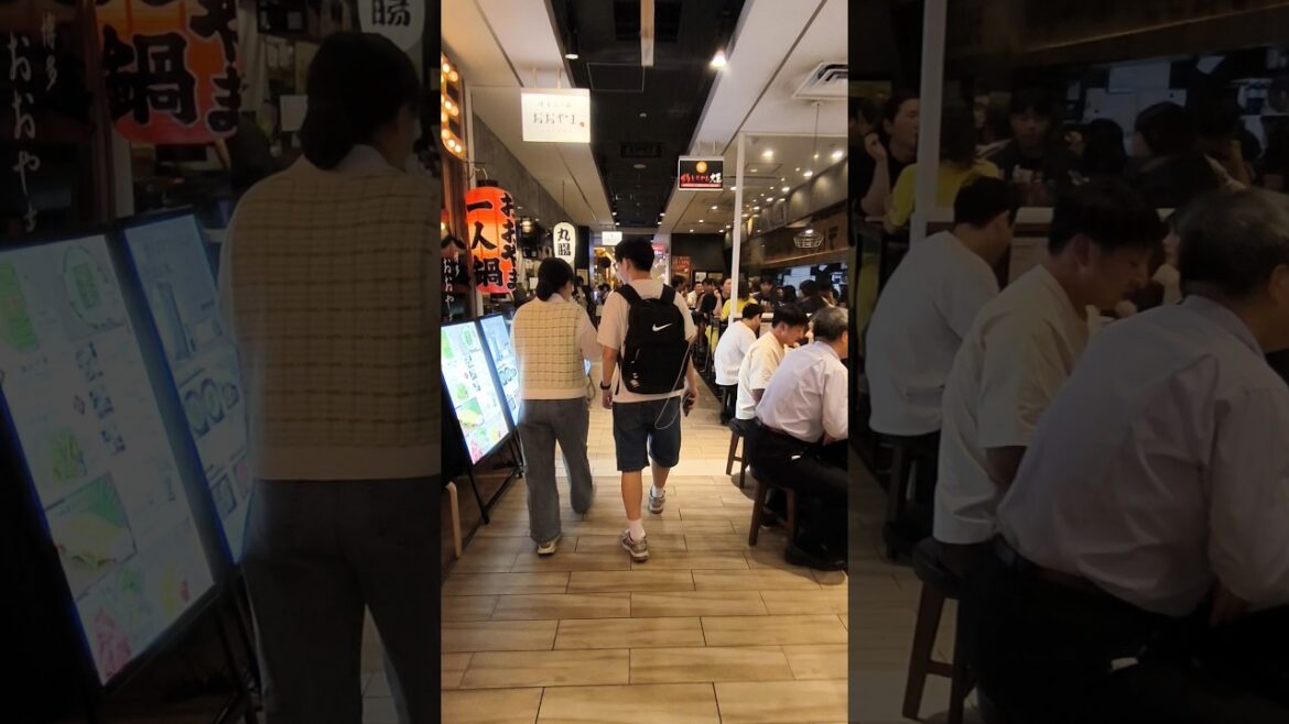Busy restaurants in a fukuoka mall after work #japan #fukuokajapan #fukuokatrip #travel