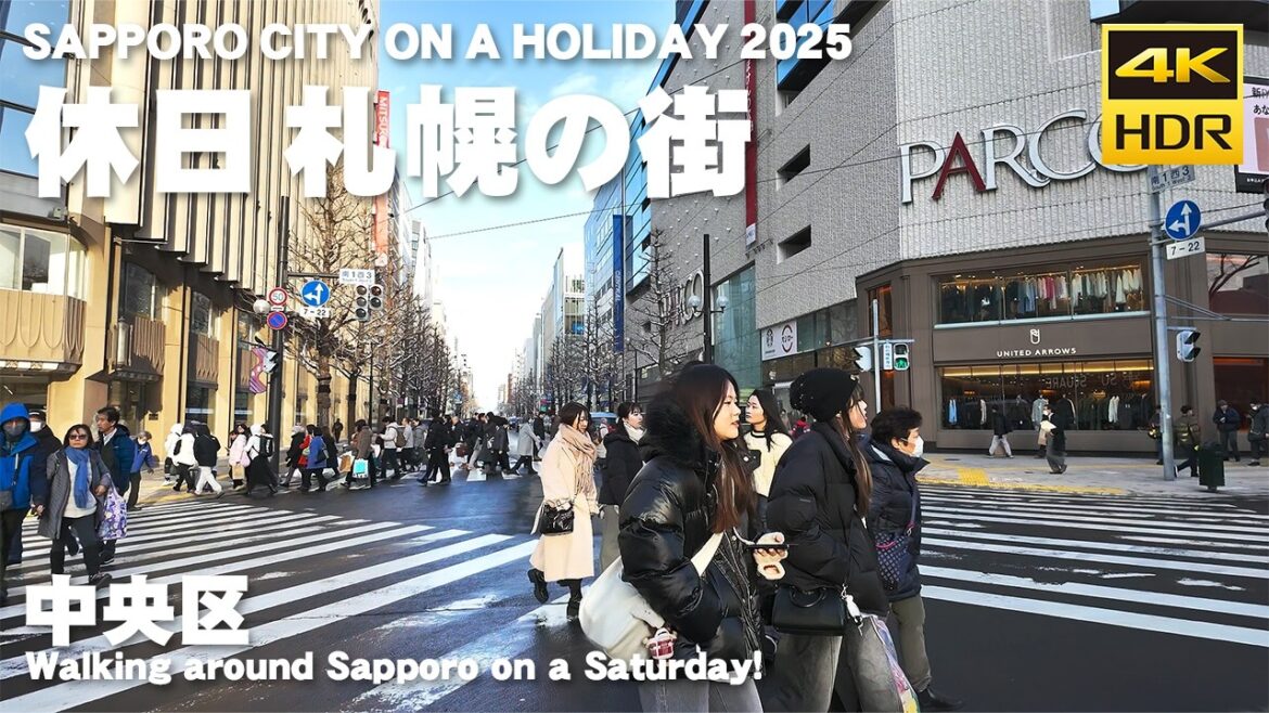 🇯🇵休日 札幌の街 春の散歩 2025 / 日本 北海道 札幌市 [4K HDR Binaural ASMR]