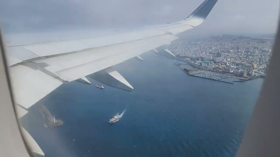 일본 오키나와 나하공항 비행기 이륙  KE756 Airbus A321-200 take off naha airport #airplan #takeoff