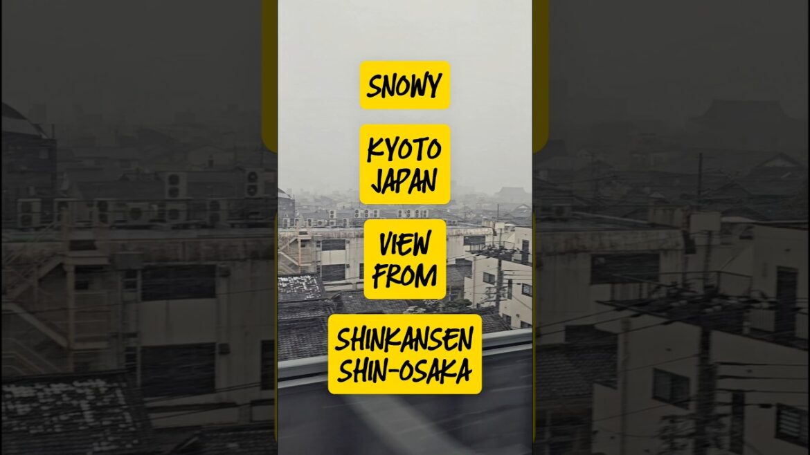A SNOWY KYOTO SCENERY FROM SHINKANSEN #shorts #kyoto #japan #travel