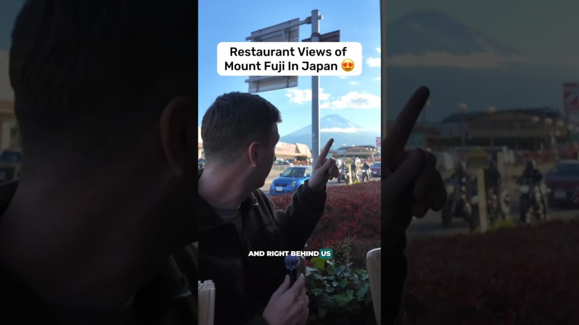 Views of MOUNT FUJI from this restaurant! 🏔️😍 #mtfuji #japan #japanesefood #japantravel #travel