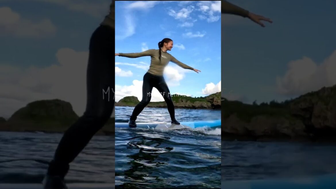 沖縄サーフィン体験✨綺麗な女子サーファー♪ #surf #女子サーファー #サーフィン #surfing #サーフポイント #サーフボード #gopro #waves #travel