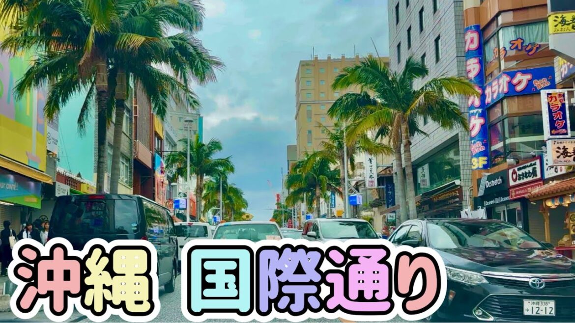 国際通り 沖縄県那覇市観光スポット ドライブ 日本 Kokusai dori street driving tour Naha city Okinawa Japan travel