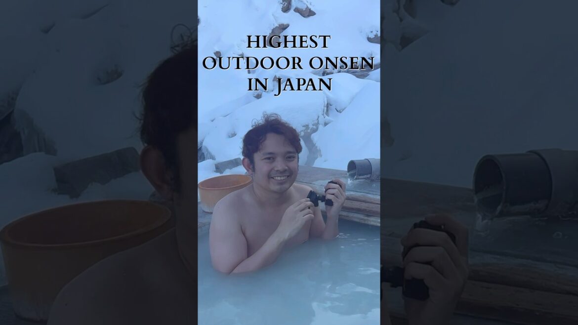 Hiked highest outdoor onsen in Japan #japan #travel #hotspring #onsen #honzawa #hike #nagano #winter