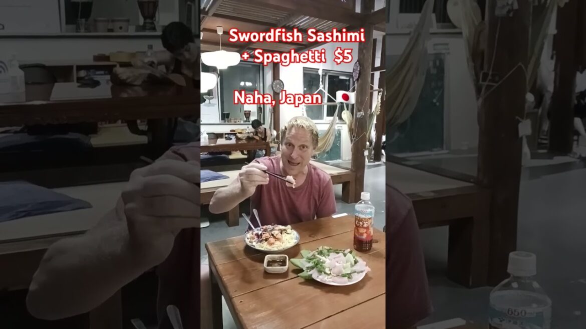 🇯🇵  SWORDFISH SASHIMI  Naha, Japan  #sashimi #japanesefood #japanesefish #okinawatravel #nahajapan