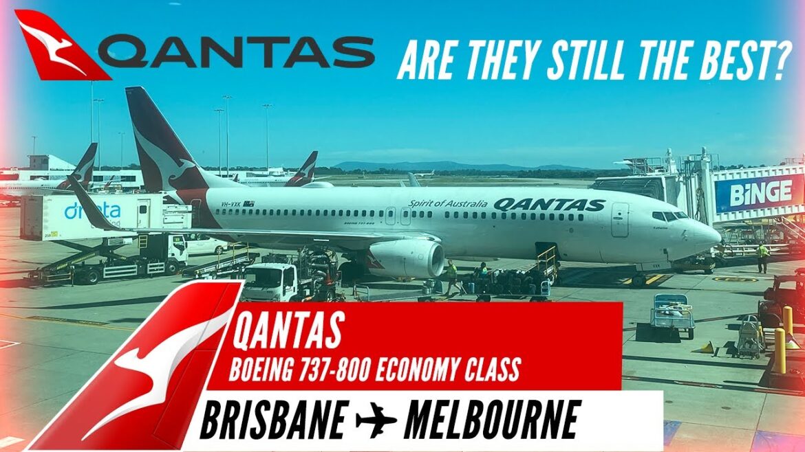 FLYING on QANTAS 737 Economy Class - Brisbane to Melbourne | TRIP REPORT