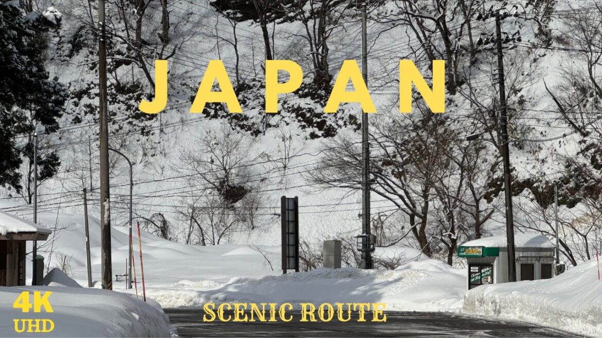 4K Scenic Winter Drive in Niigata, Japan | Music & Nature Views 🚙