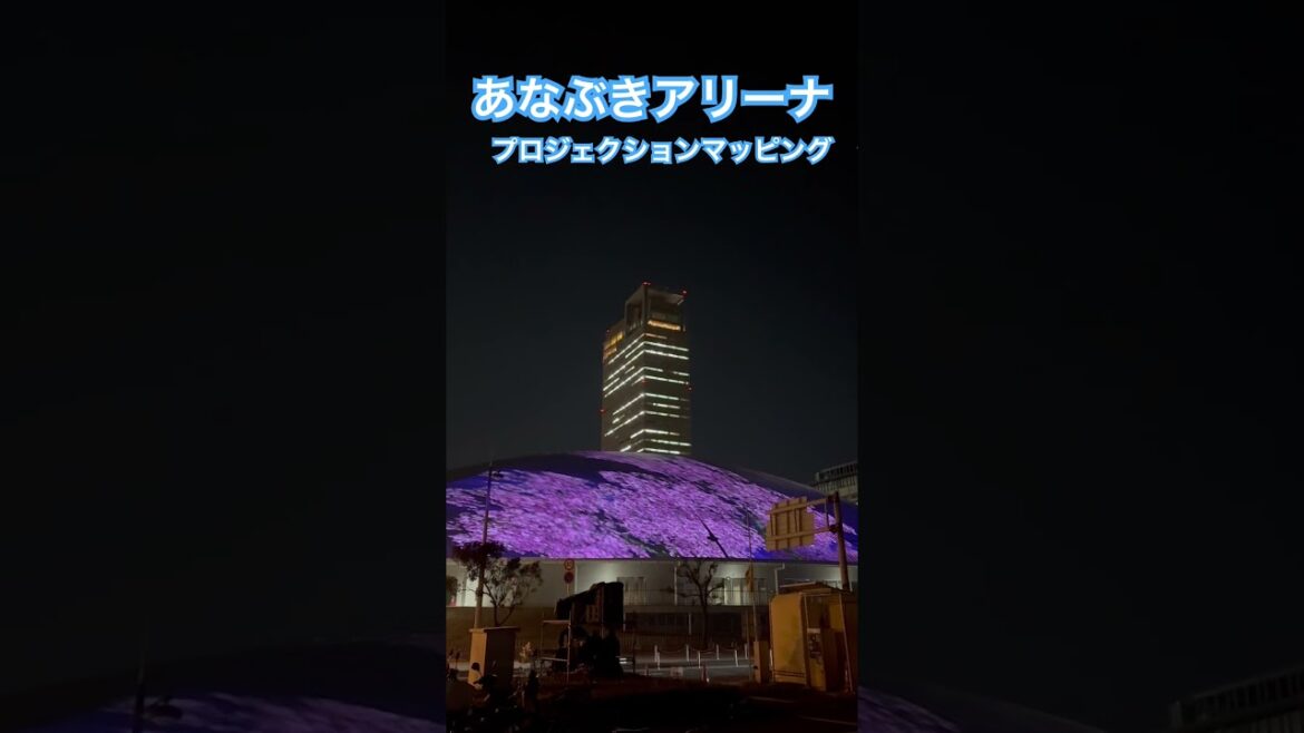 あなぶきアリーナプロジェクションマッピング〜少し見れたよ〜明日も行こやー#あなぶきアリーナ