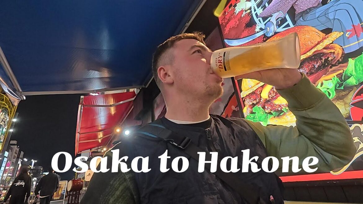 Osaka to Hakone Japan Back Packing | Solo travel Vlog 4k
