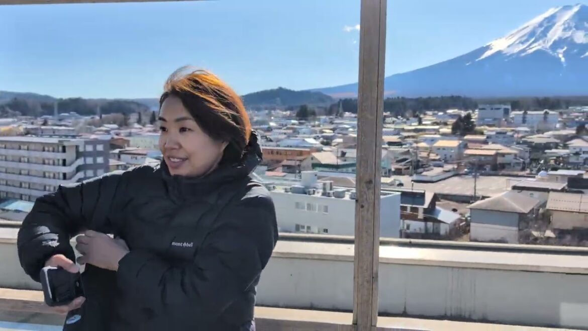 Rooftop Observation Deck at Mount Fuji Train & Bus Station - Fujiyoshida Japan
