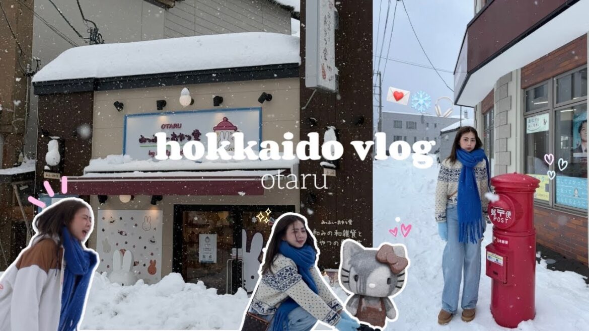 Hokkaido Travel VLOG 🇯🇵 北海道小樽日记｜Exploring Otaru | 小樽雪下好大｜第一次在一天内摔那么多次🫨 飘雪的小樽太浪漫了 💌