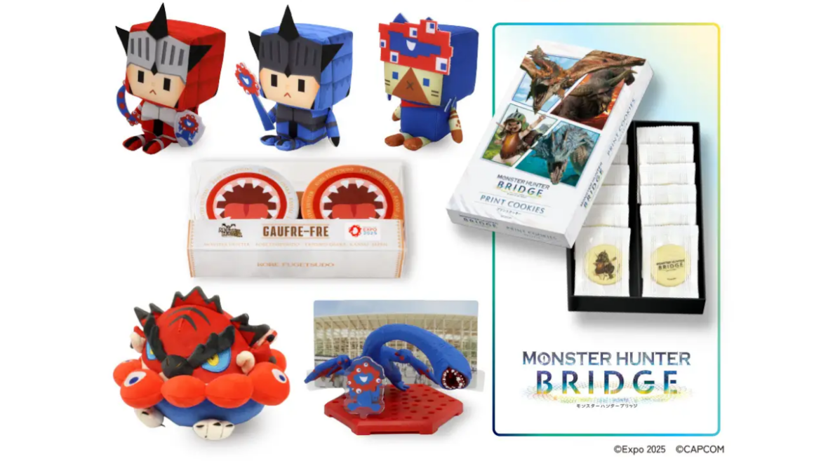 New Monster Hunter Goods Will Appear at Osaka Expo 2025 Monster Hunter merchandise lineup at World Expo 2025 in Osaka Japan
