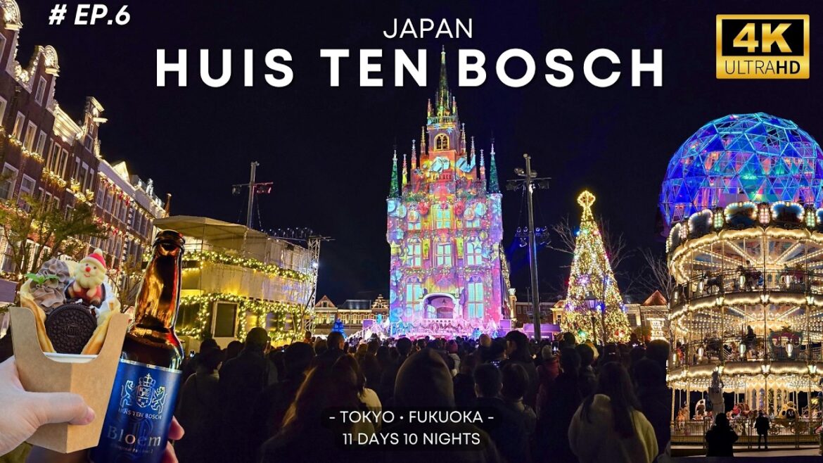[4K] Fukuoka | Huis Ten Bosch | Is This Japan's Most Unique Theme Park?| Feels Like Europe in Japan?
