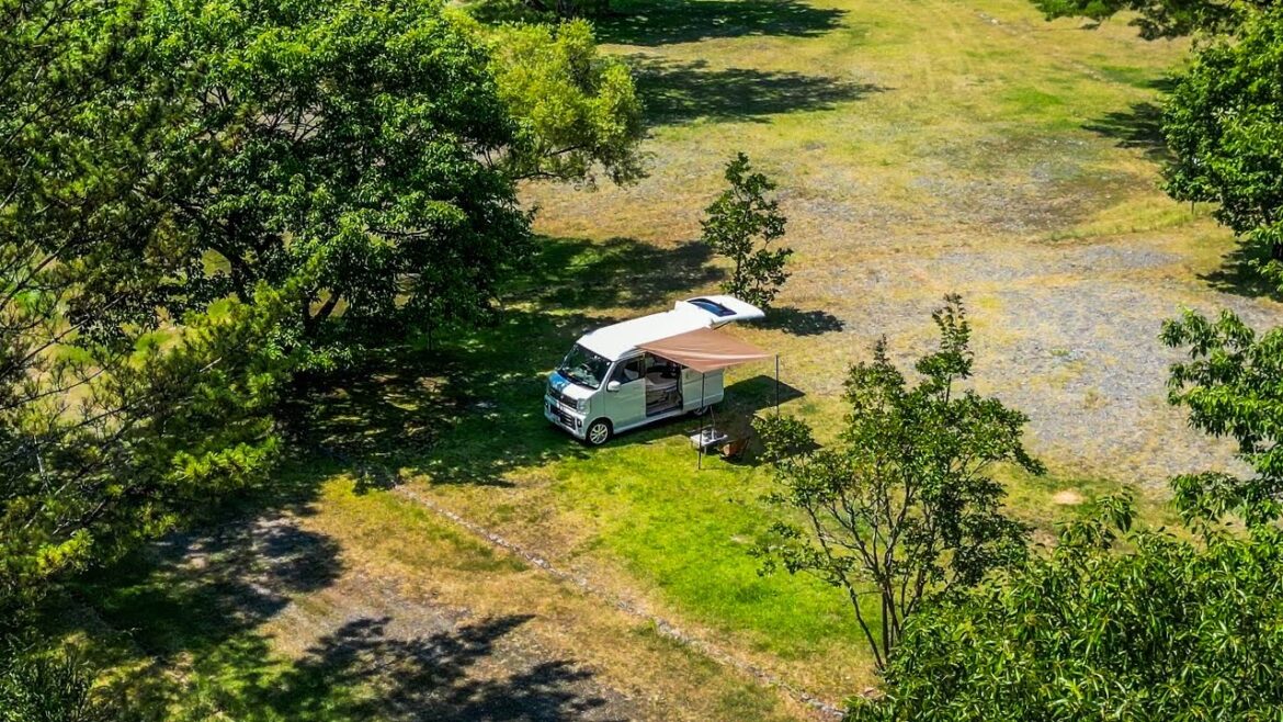 First Solo Camping in Japan: Minivan Adventure in Summer Nature #1