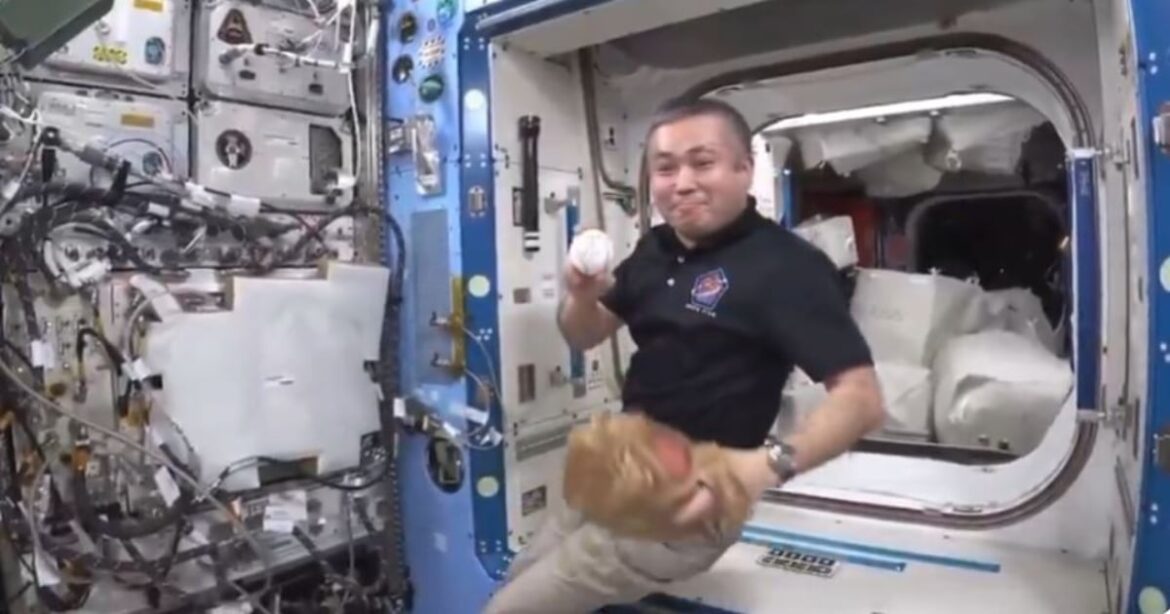 Can you play baseball alone in space? These Japanese astronauts demonstrate that you can