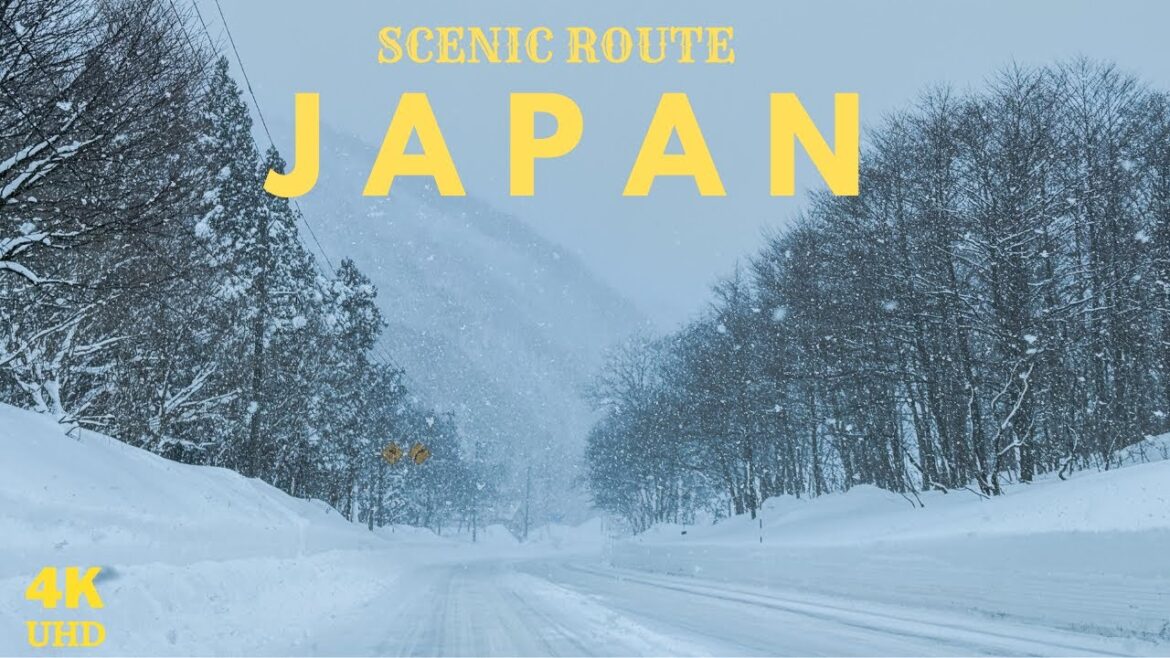 4K Scenic Winter Drive | Heavy Snowfall on Route 117 from Niigata to Nagano | Relaxing Music 🚙❄️