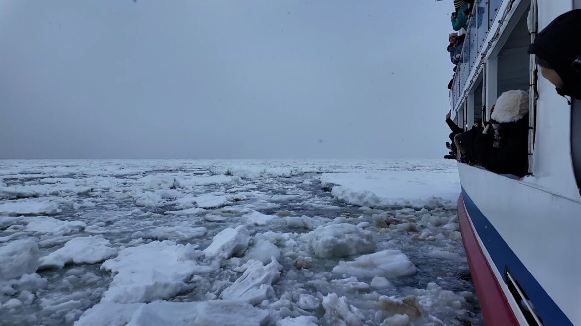阿寒バス釧路知床号に乗って北海道の冬景色と流氷クルーズおーろら号を楽しむ