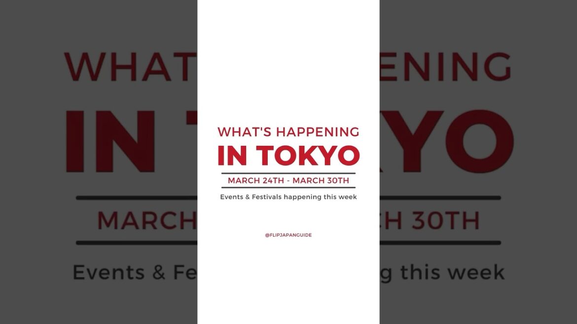 What’s happening in Tokyo this week? Don’t miss out on these events! What’s happening in Tokyo this week? Don’t miss out on these events!