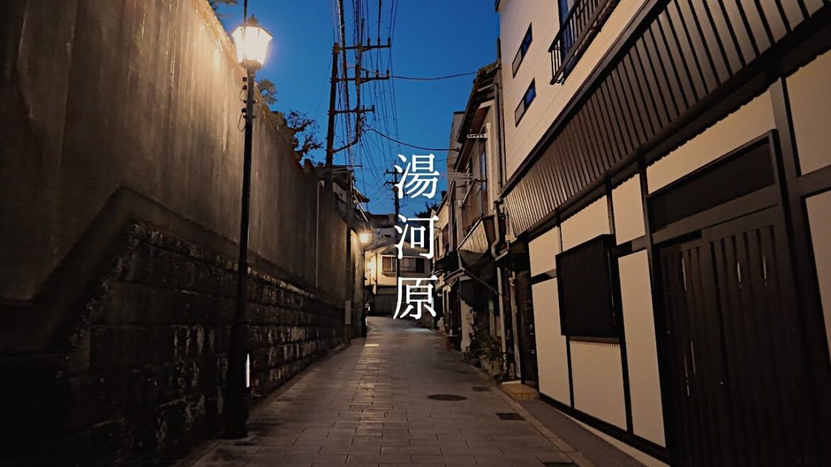 Japan Night Walk | Hidden Hot Springs Retreat in Yugawara - 4K Relaxing Ambience