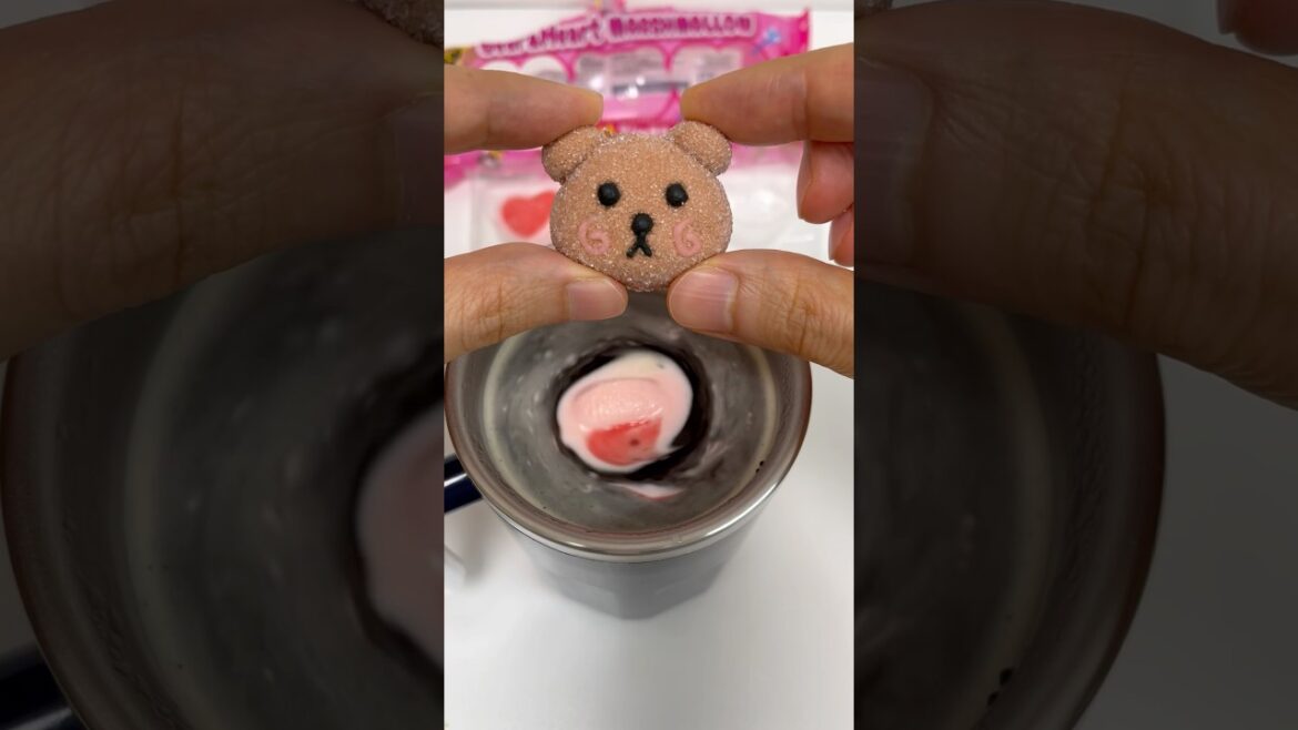 Heart and Bear Marshmallow with Magic Spin Mug #shorts