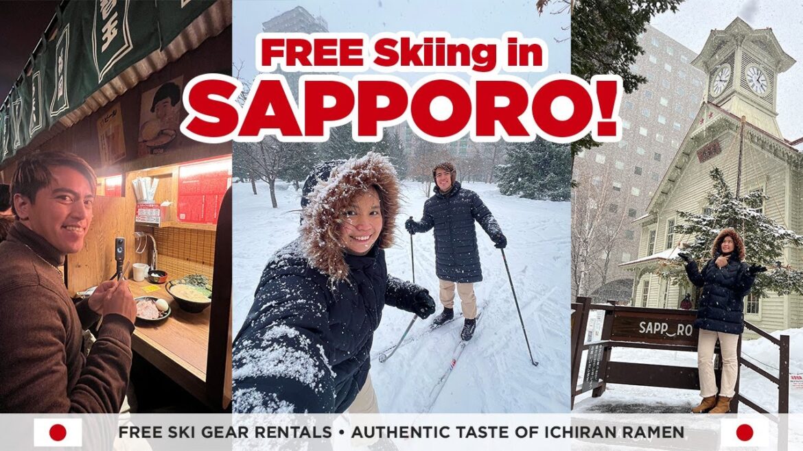 FREE Cross-Country Skiing in SAPPORO + DIY TRAVEL GUIDE - PART 2 🍜❄️ | JAPAN 2025 🇯🇵 | Mark and Ann