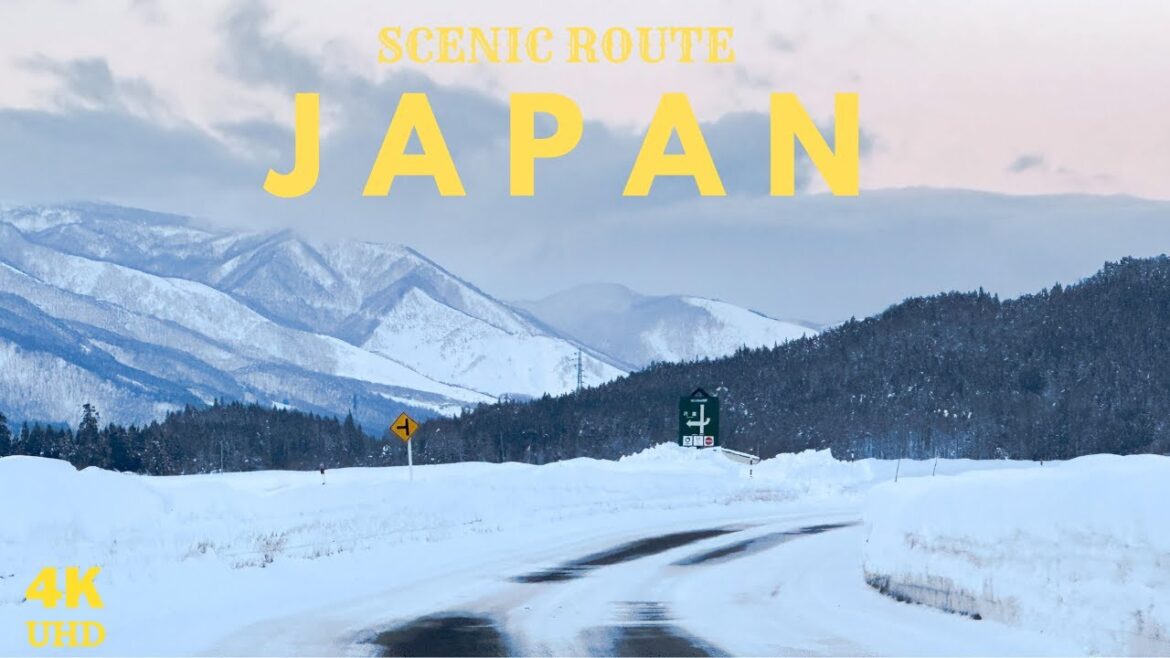 4K Scenic Winter Drive Part 2 | Snowy Route 117 from Niigata to Nagano | Relaxing Music ❄️🚙