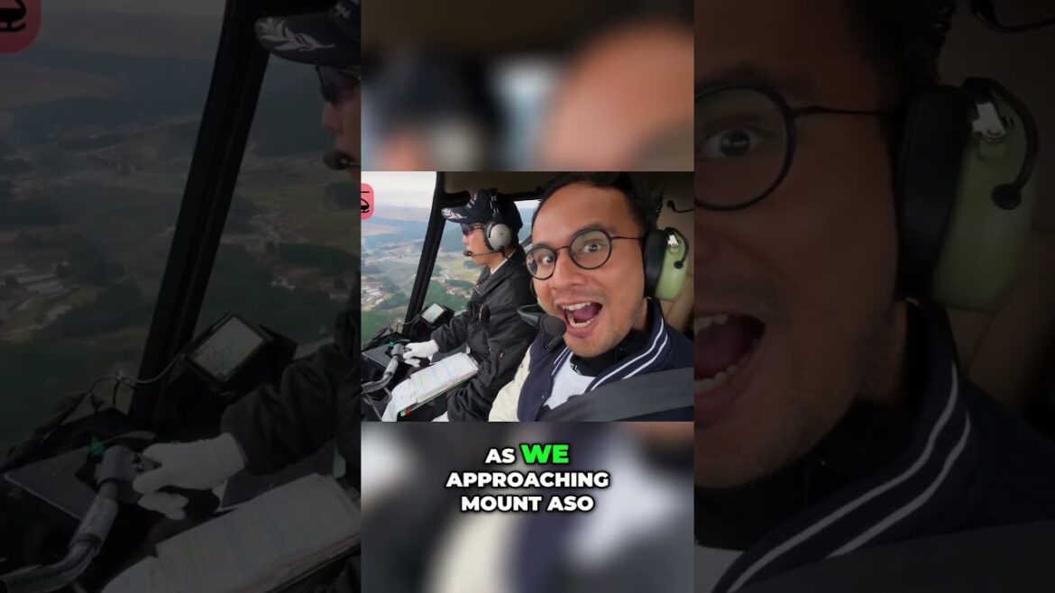 Breathtaking Aerial View of Mount Aso Volcano