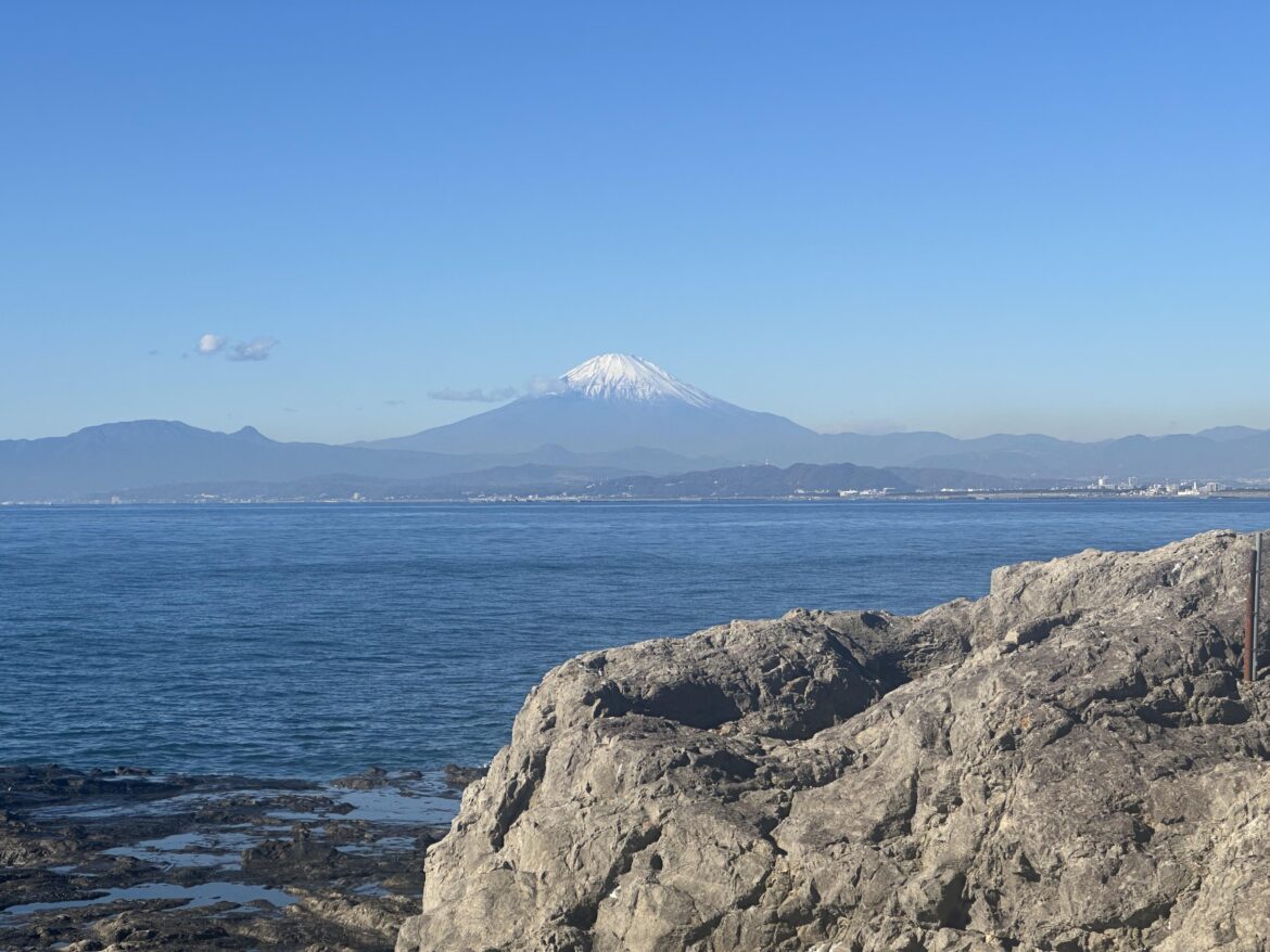 Mount Fuji view from an Island
