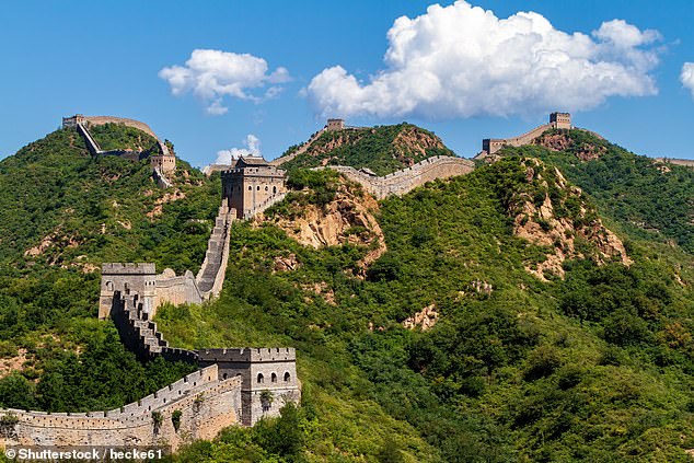 'Heartsong80' explains that their current favourite destination as a solo traveller is China, revealing: 'My recent favourite is China which is to my surprise. Now I yearn to keep going back.' Pictured above is the Great Wall of China