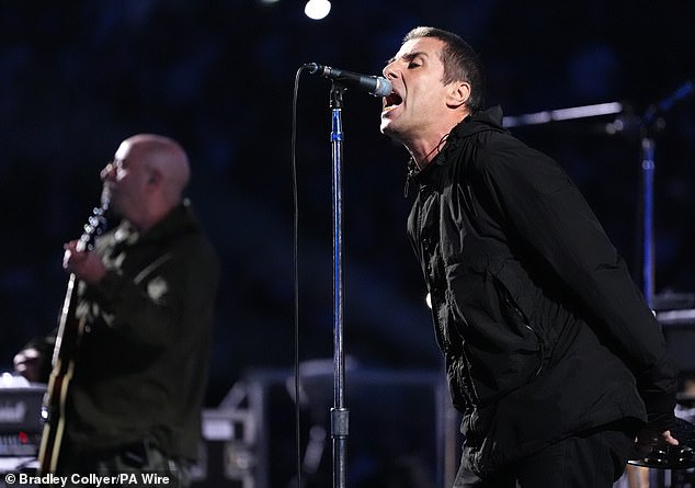 Liam Gallagher performing ahead of the IBF World Heavy weight bout at Wembley Stadium, London. Picture date: Saturday September 21, 2024