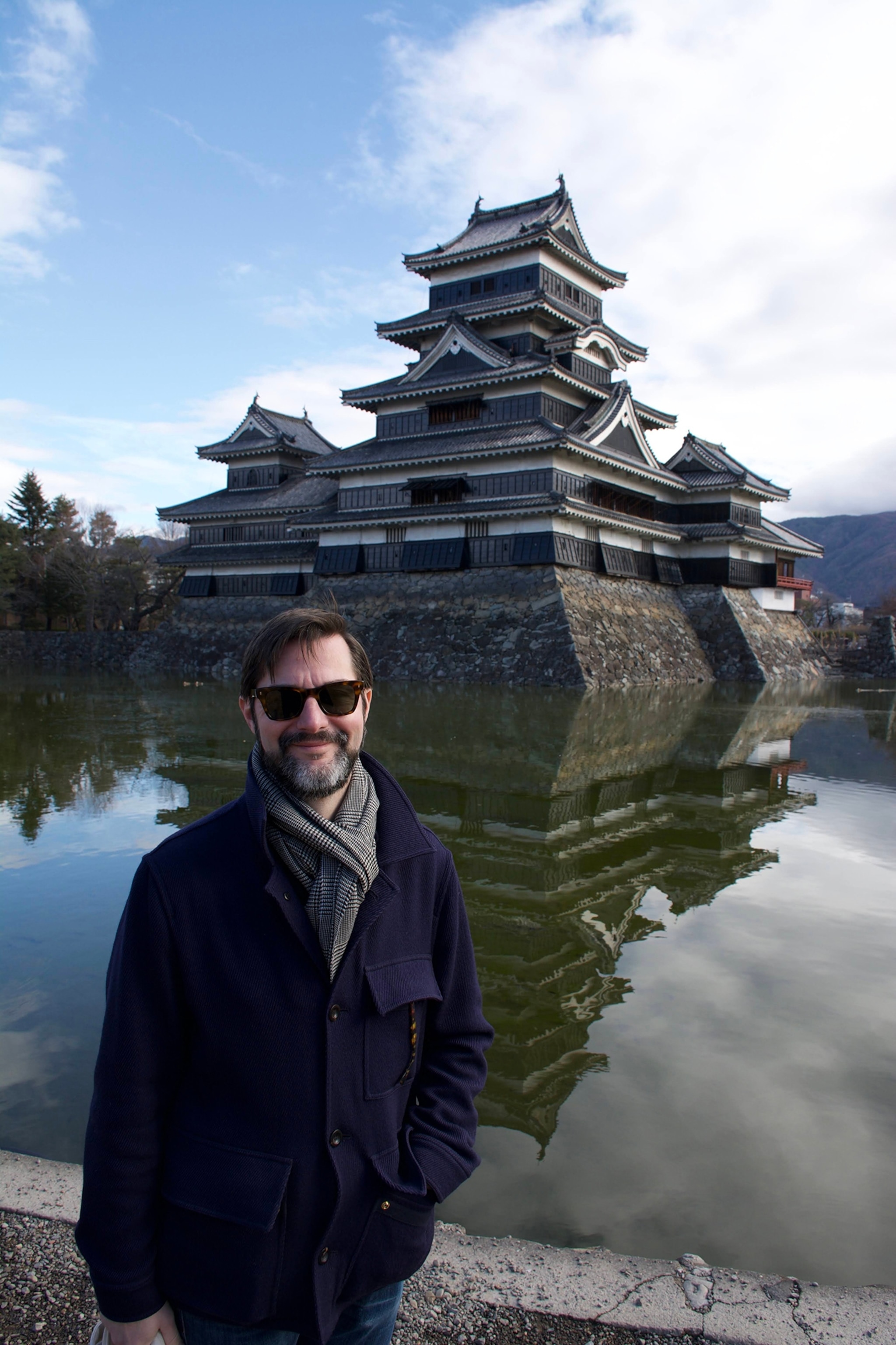 Nathan Lump at the Matsumoto Castle.