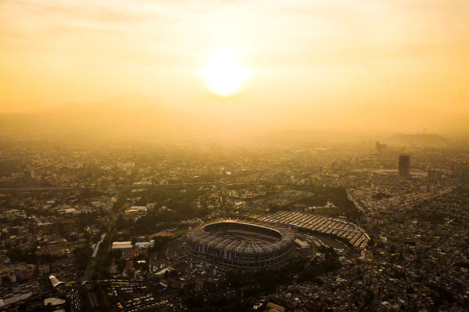 Image may contain Outdoors Architecture Arena Building Stadium and Aerial View