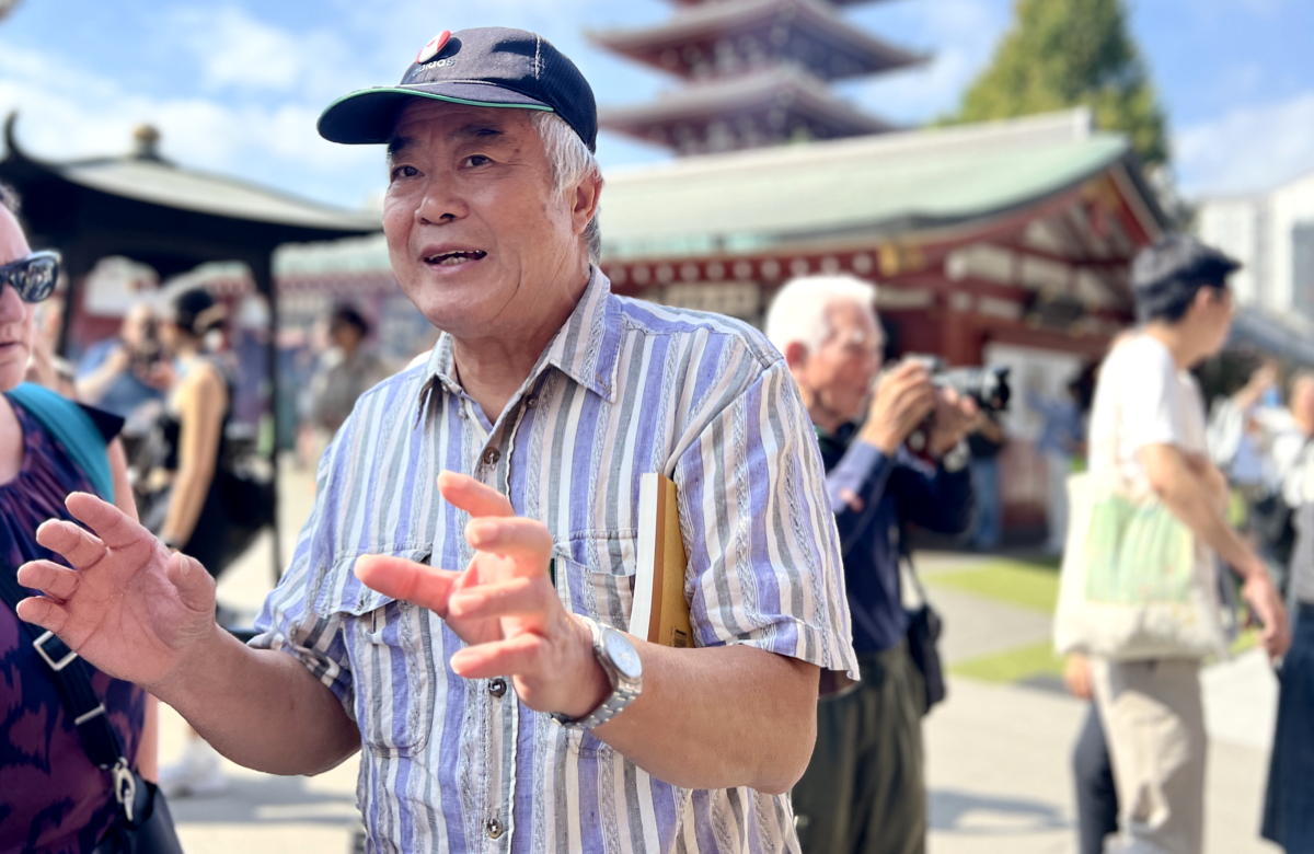 Tour guide Sunny on location in Japan. (Pax Global Media) 