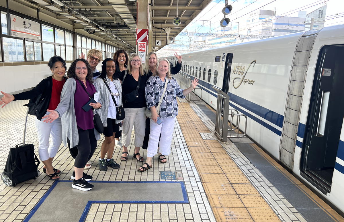 Getting ready to board Japan's bullet train. (Pax Global Media)