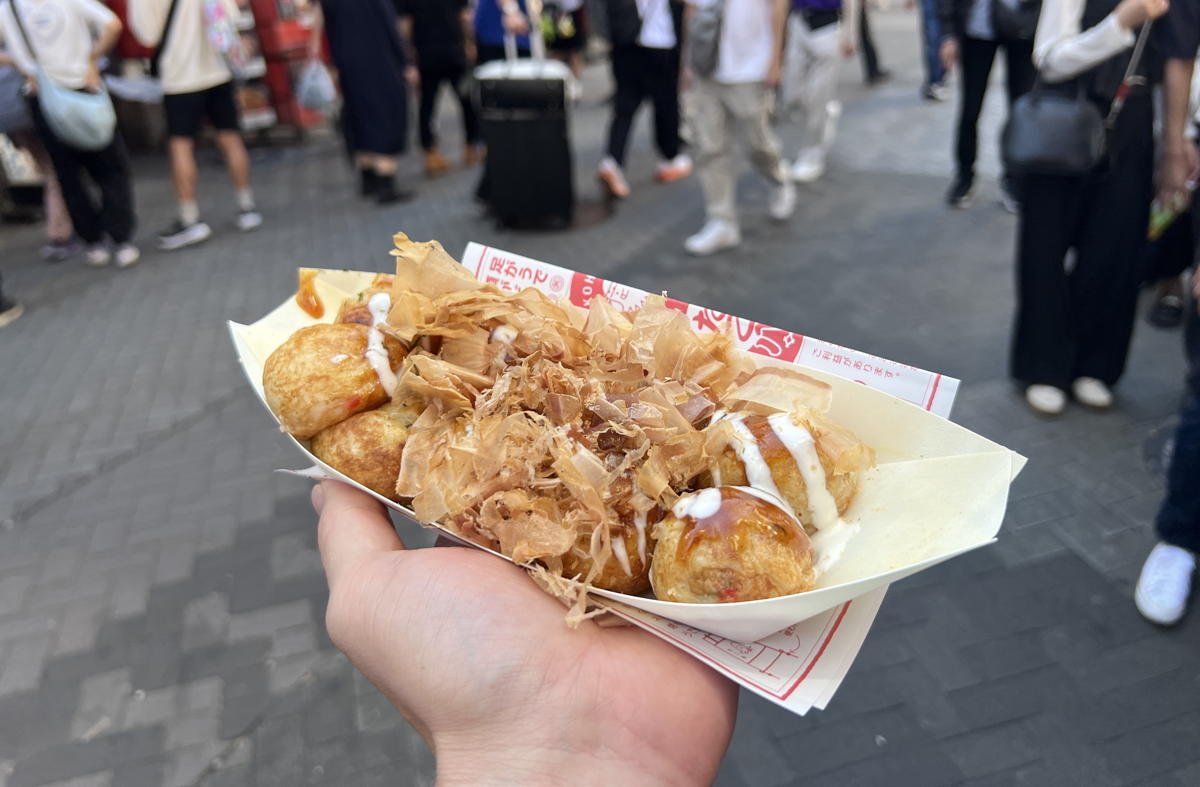 Fresh takoyaki balls in Osaka. (Pax Global Media)