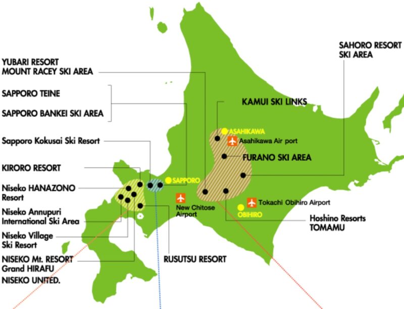 Hokkaido ski areas. Image c/o Hokkaido tourist office.