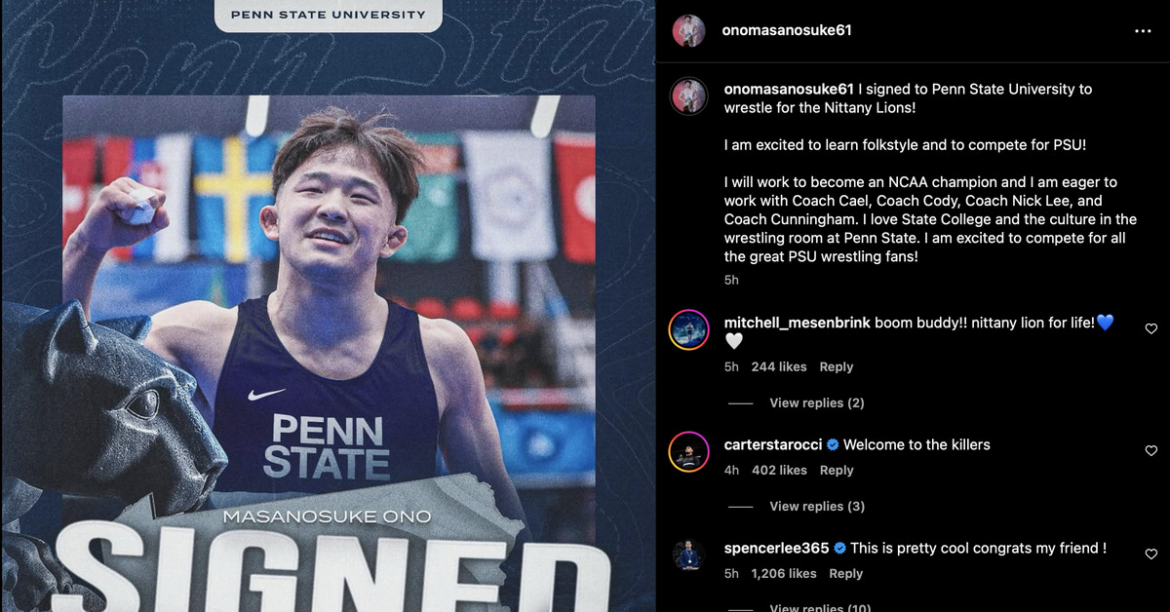 Reigning World Champ Masanosuke Ono of Japan commits to Penn State Wrestling Reigning World Champ Masanosuke Ono of Japan commits to Penn State Wrestling