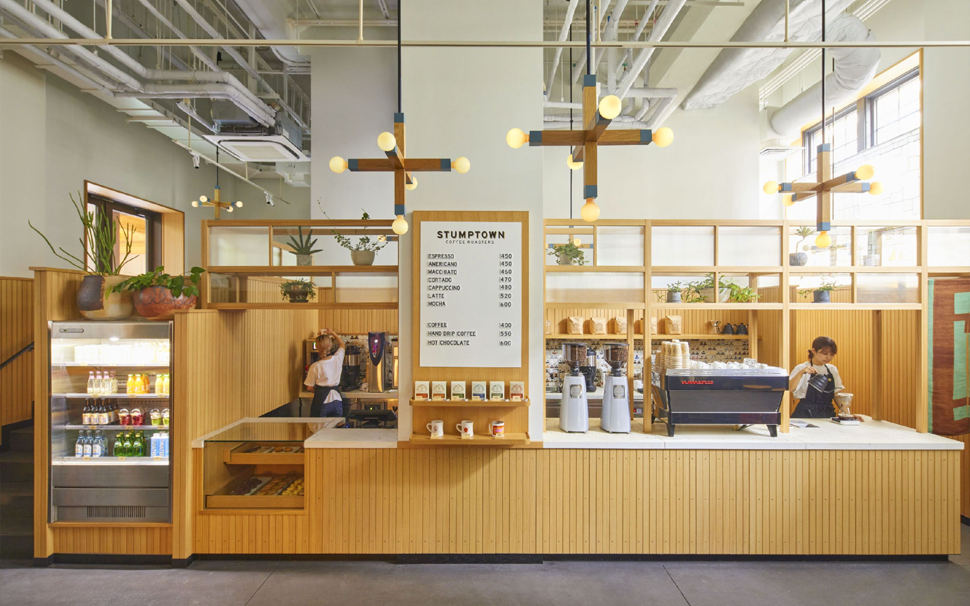 An outpost of Portland's Stumptown Coffee, located right in the hotel lobby.