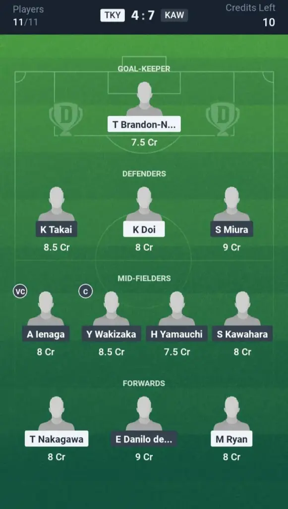 TKY vs KAW Grand League Team