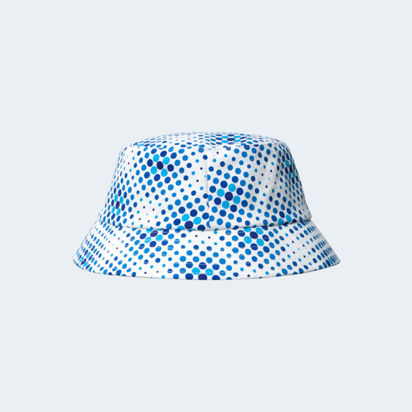 the bucket hat, made of chemically recycled yarn Muron fabric