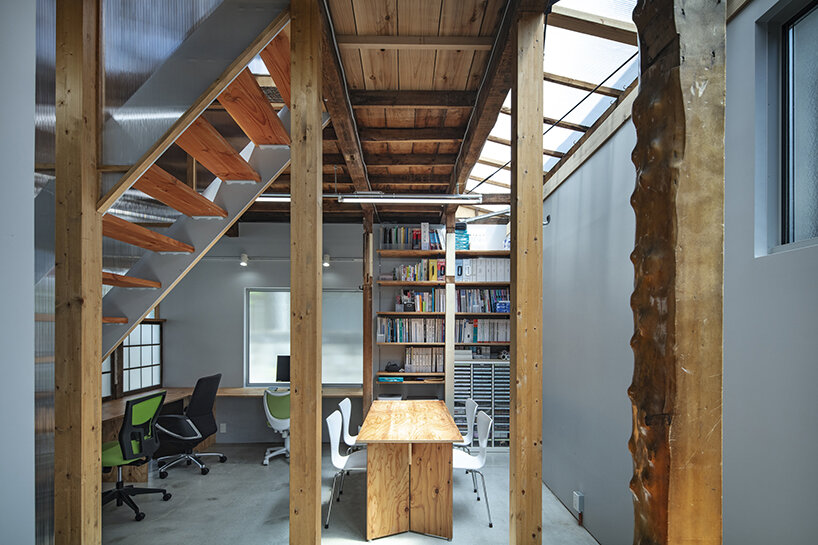 community-driven tokyo office by note architects adopts traditional japanese elements