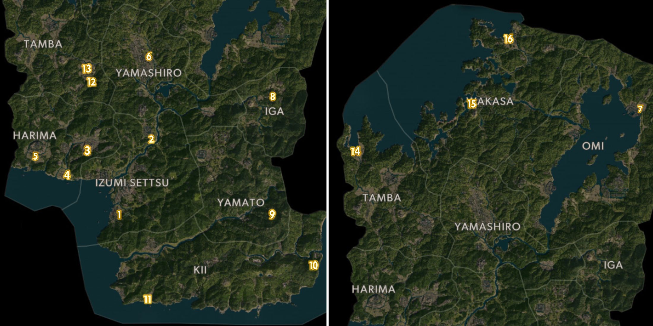 The locations for food vendors is shown on the Assassin's Creed Shadows map.