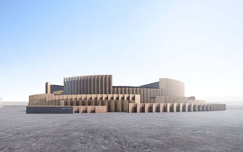 exterior rendering of the Japan Pavilion at Expo 2025 Osaka