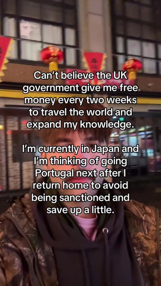 A man in Japan explains how he uses UK government benefits to travel.