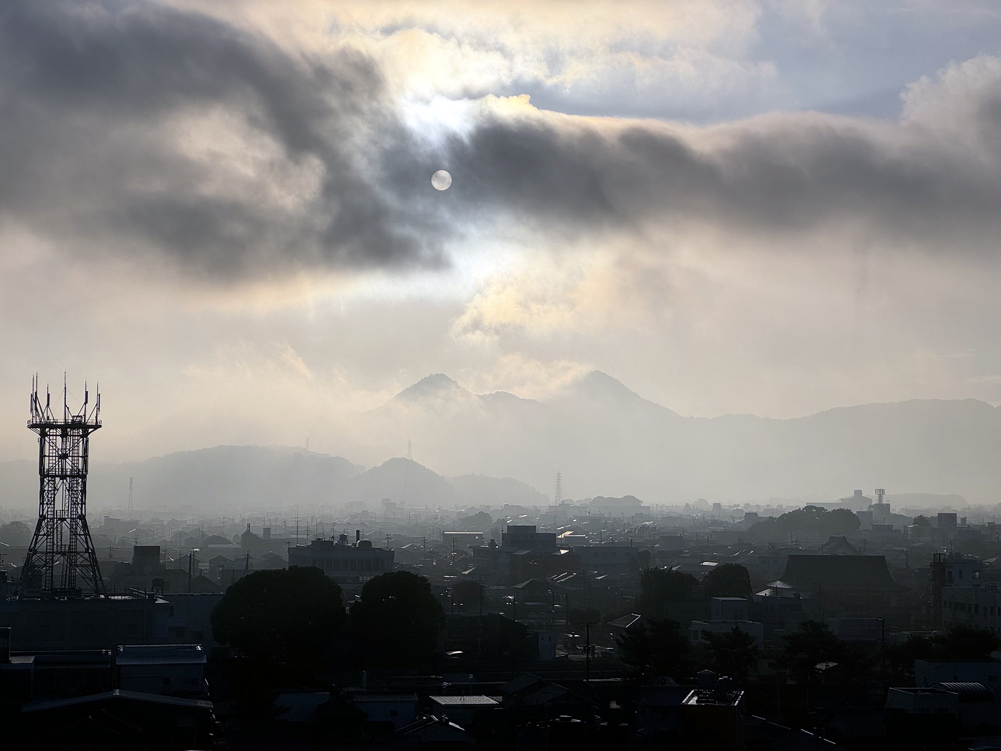 sunrise over Shikoku Island japan.