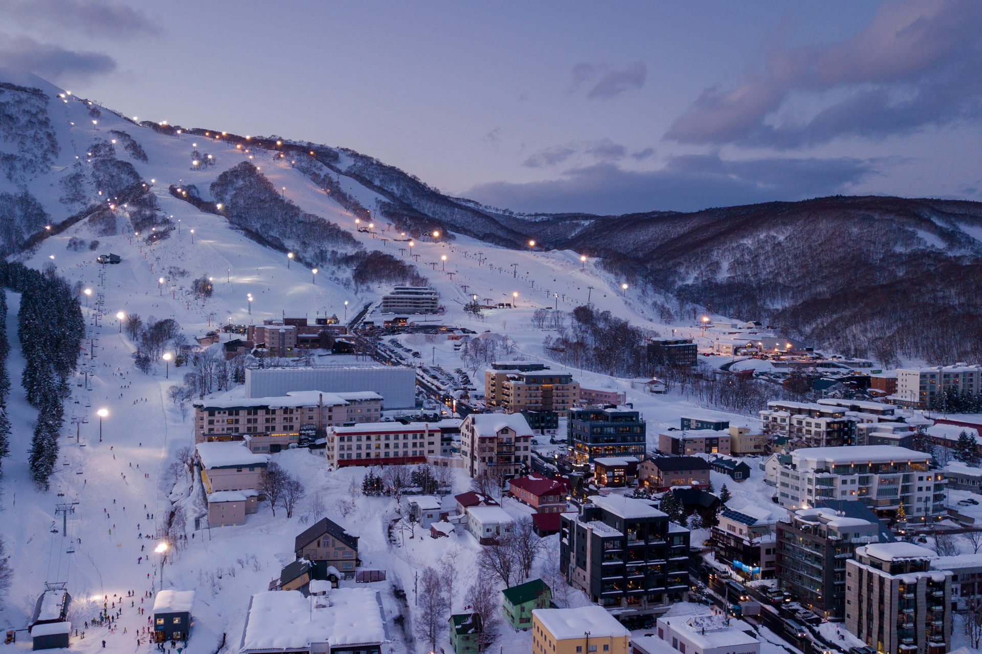 A snowy scene in Japan